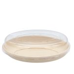 Σκεύος Ζαχαροκάλαμου Οβάλ 24oz S10 Με Pet Καπάκι 50τμχ
